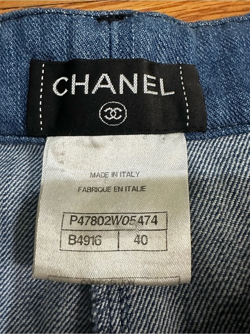 CHANEL denim shorts